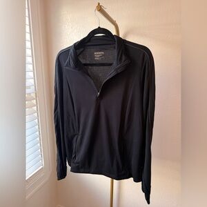 Mondetta Performance Luxury Black Quarter Zip Athletic Top Size Large